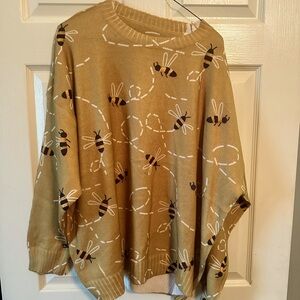 Mustard/lime Bee sweater